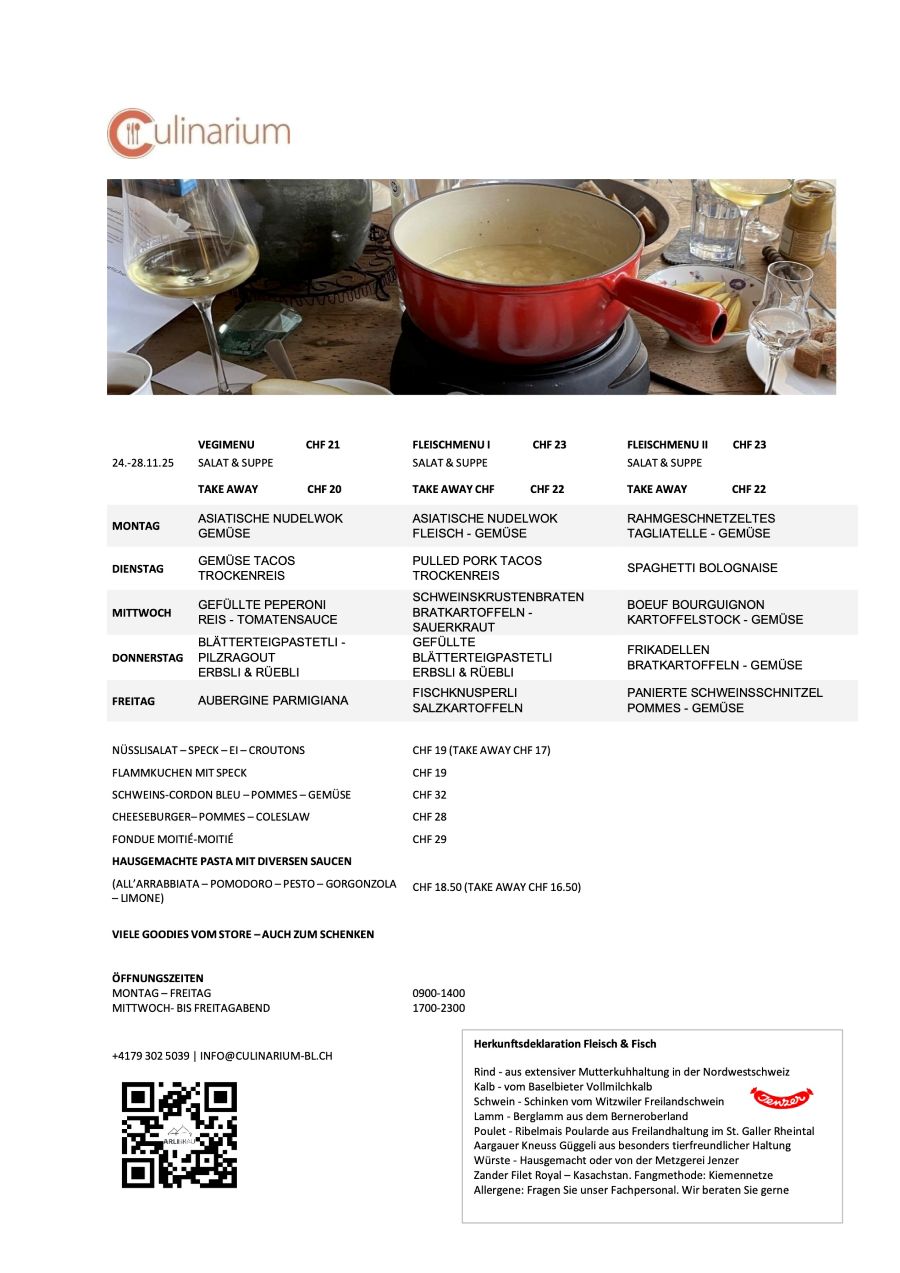 Aktuelles Menu